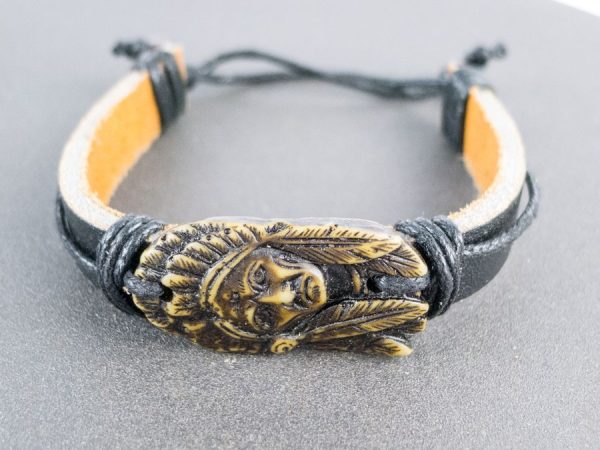 bijou cuir indien pour homme
