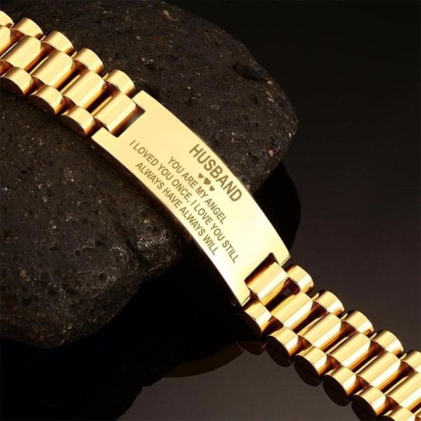 bracelet acier avec message