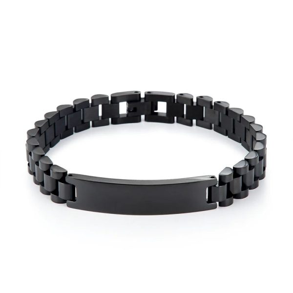 bracelet acier noir