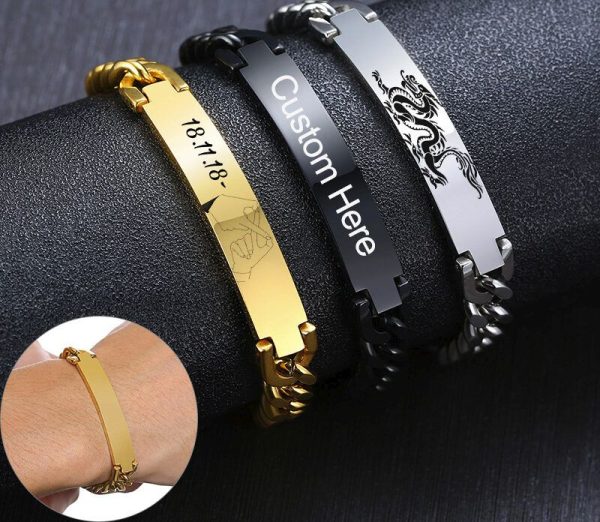 bracelet acier prénom