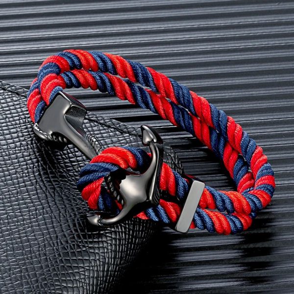 bracelet avec ancre marine homme