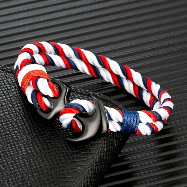 bracelet avec une ancre homme