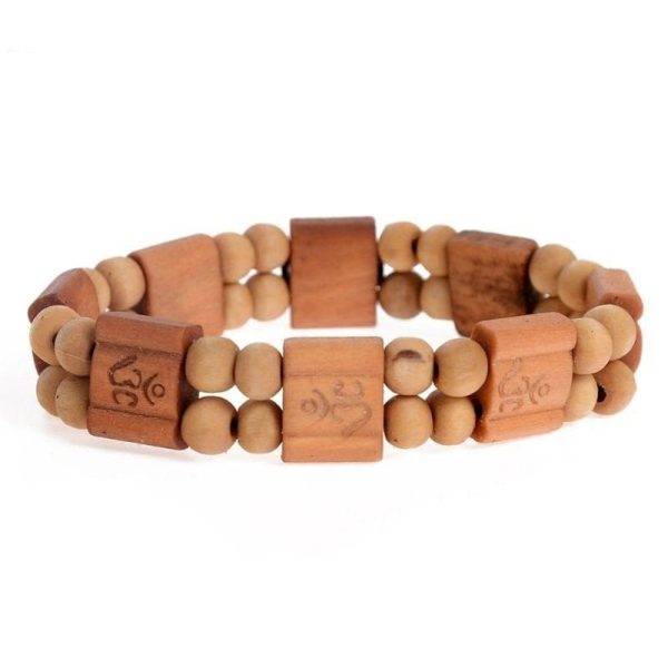 bracelet bois homme marron