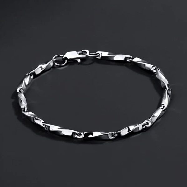 bracelet chaine homme acier inoxydable