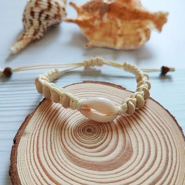 bracelet coquillage cordon