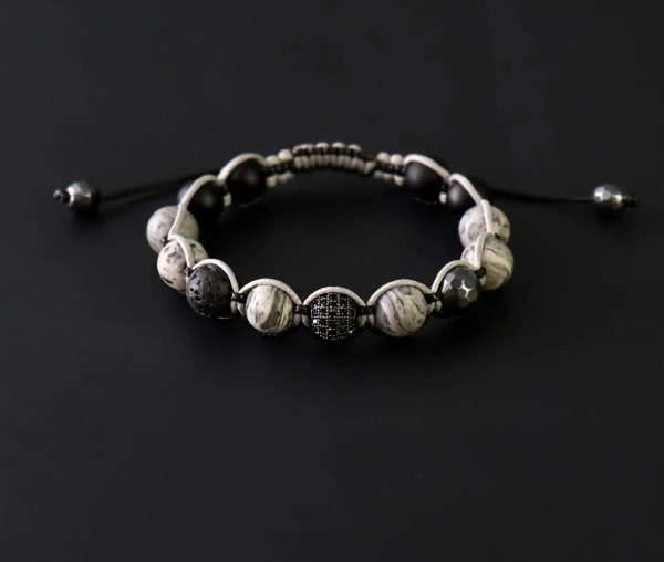 bracelet cordon avec pierre