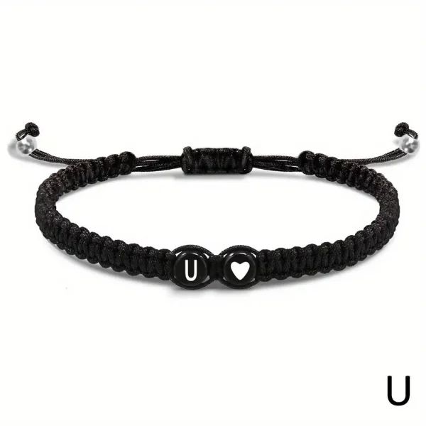 bracelet cordon coloré lettre