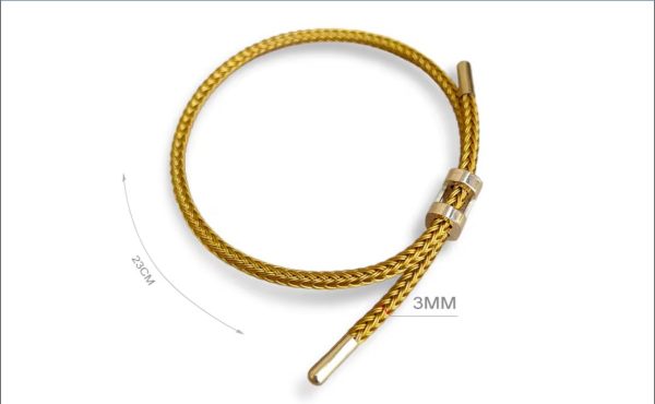 bracelet cordon doré