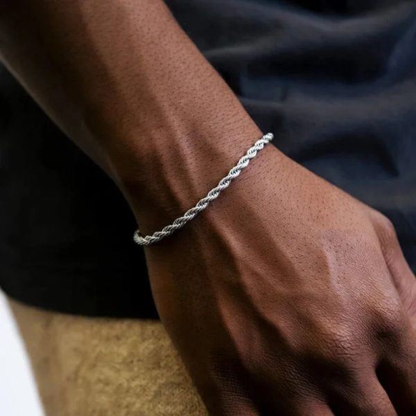 bracelet cordon en argent