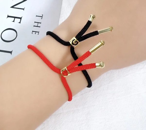 bracelet cordon initiale