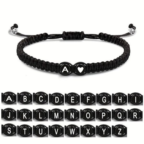 bracelet cordon lettre