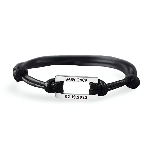 bracelet cordon personnalisé en acier inoxydable pour homme