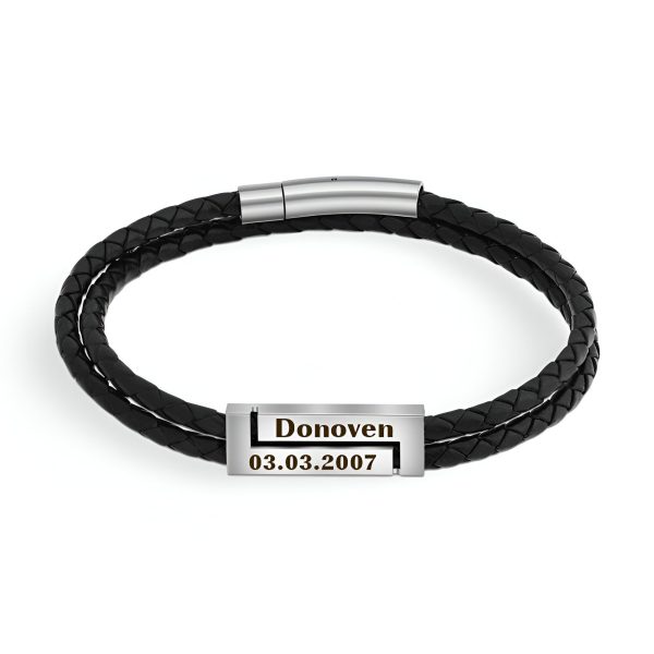 bracelet cordon personnalisé en cuir