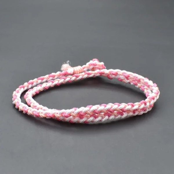 bracelet cordon rose