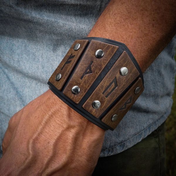bracelet cuir homme large