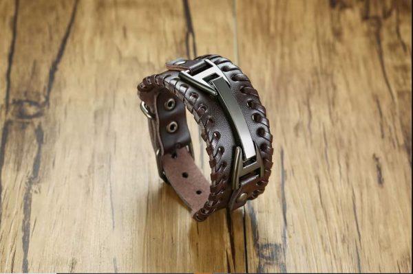 bracelet de force cuir homme marron