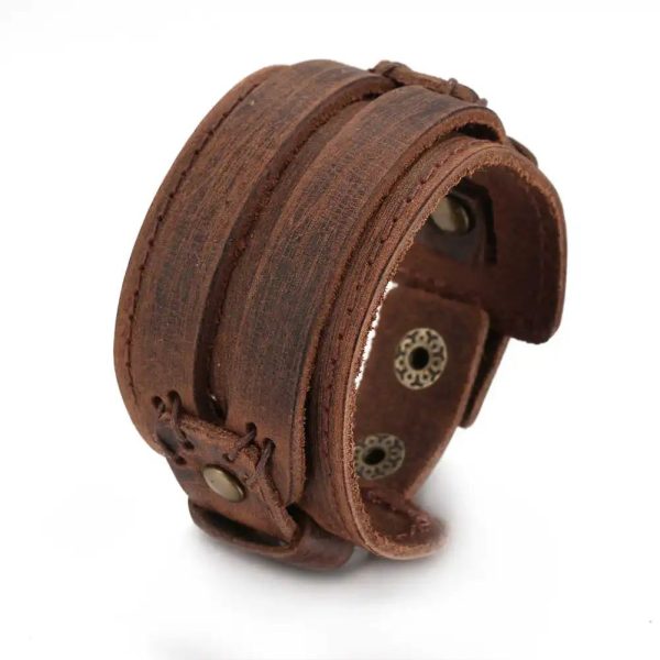 bracelet de force en cuir pour homme fait main