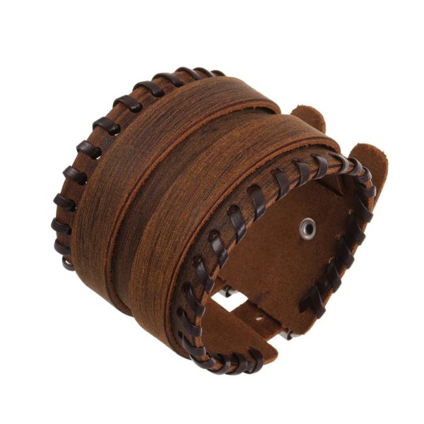 bracelet de force homme cuir marron