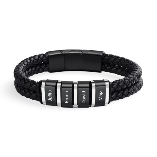 bracelet double cordon cuir personnalisé