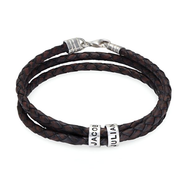 bracelet double cordon en cuir personnalisé