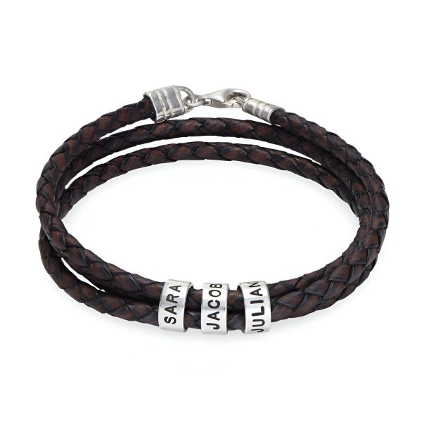 bracelet double cordon en cuir personnalisé