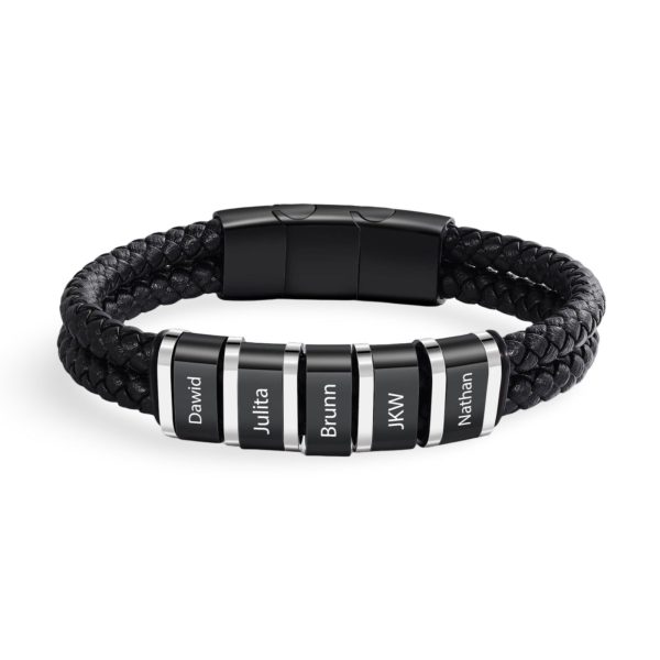 bracelet double cordon en cuir personnalisé