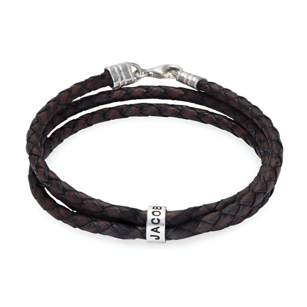 bracelet double cordon en cuir personnalisé