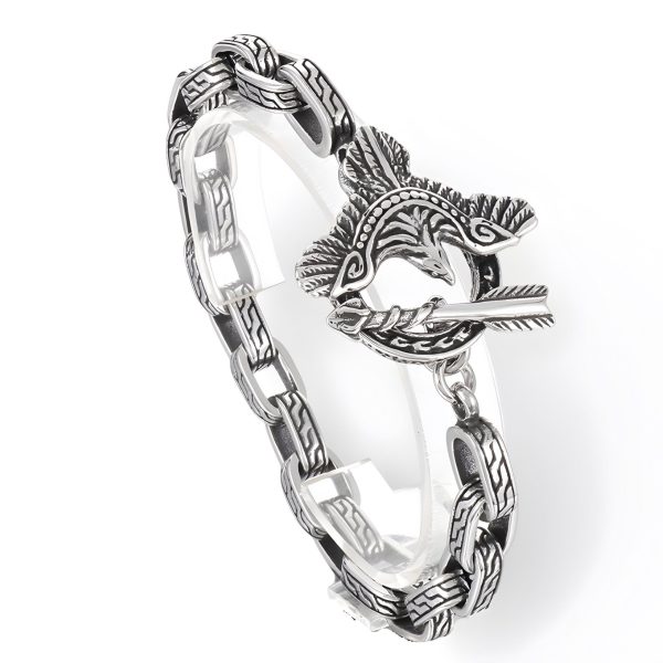 bracelet en acier inoxydable pour homme motif aigle