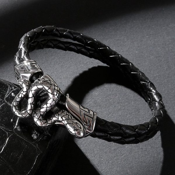 bracelet en argent serpent egyptien