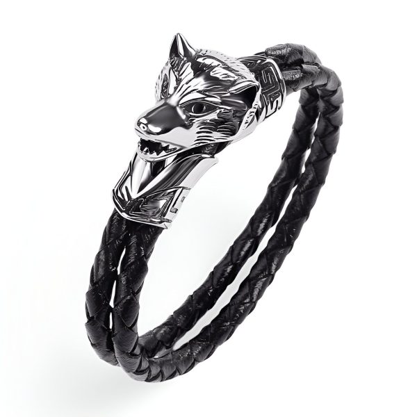 bracelet en cuir double cordon