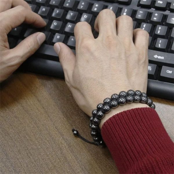 bracelet en hématite double