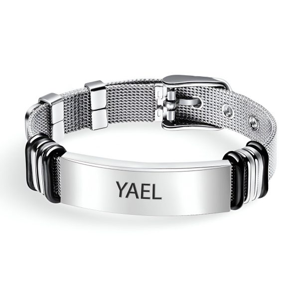 bracelet gourmette personnalisé en acier inoxydable