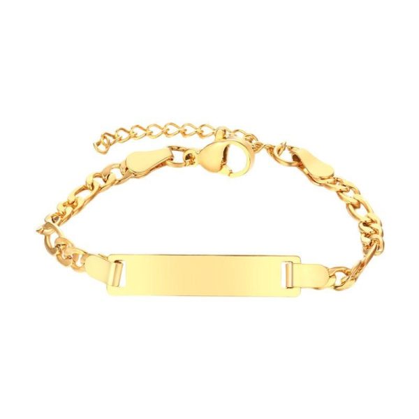 bracelet gourmette personnalisée en acier inoxydable