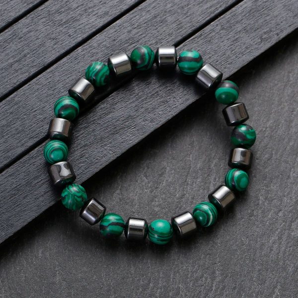 bracelet hématite et malachite