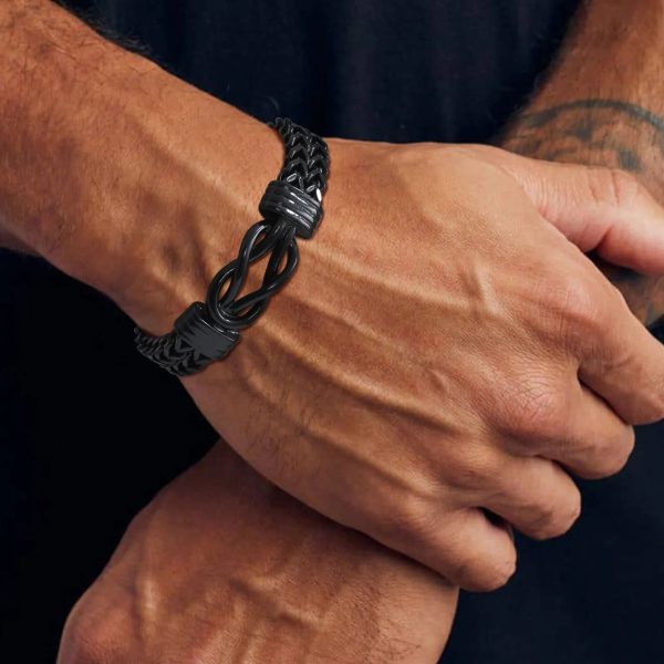 bracelet homme acier inoxydable noir