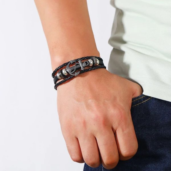 bracelet homme ancre