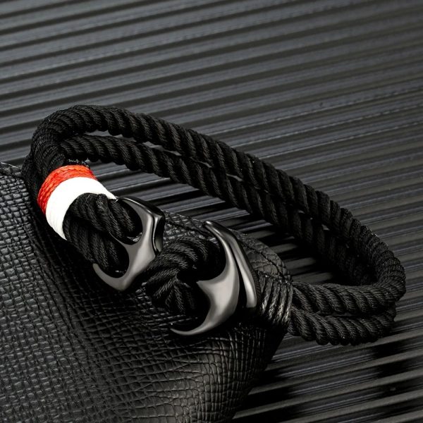 bracelet homme ancre bateau