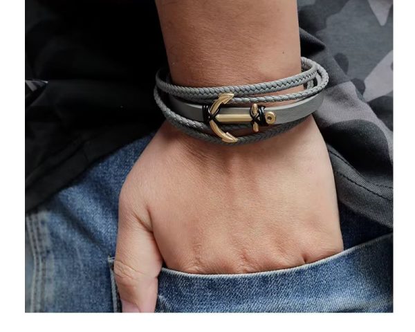 bracelet homme ancre luxe