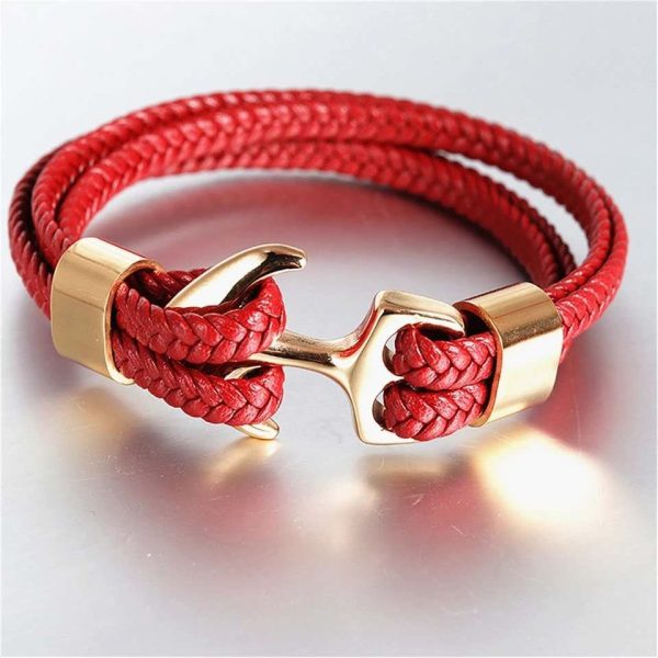 bracelet homme ancre marine