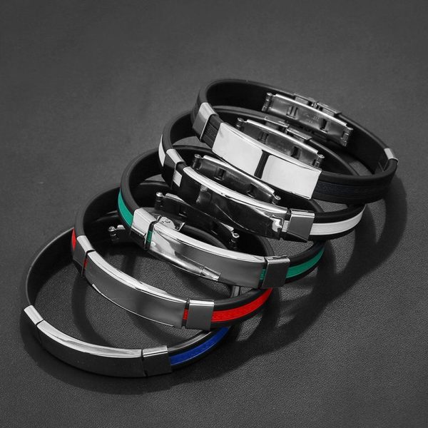 bracelet homme caoutchouc