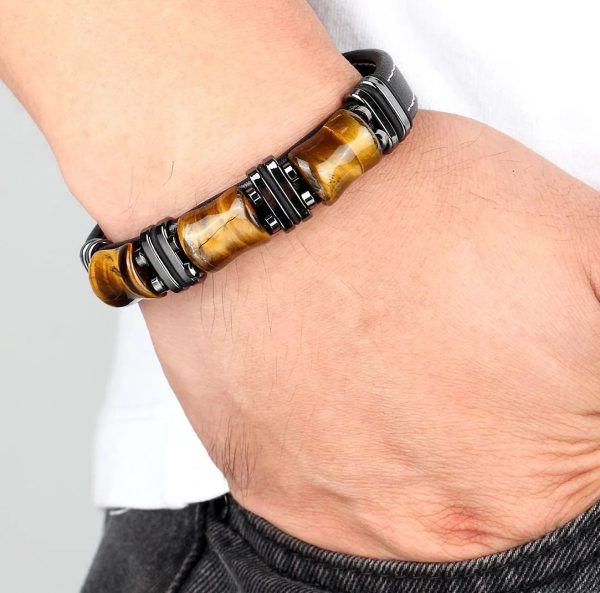 bracelet homme œil de tigre