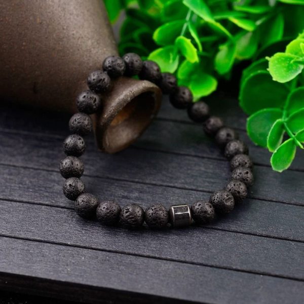 bracelet homme pierre de lave