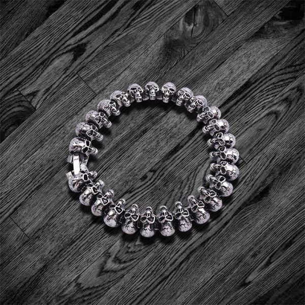 bracelet homme tête de mort