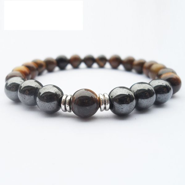 bracelet œil de tigre et hématite