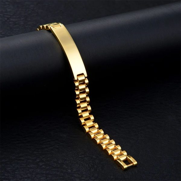 bracelet inoxydable doré