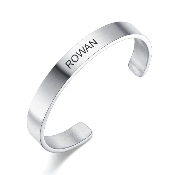 bracelet jonc personnalisé en acier inoxydable