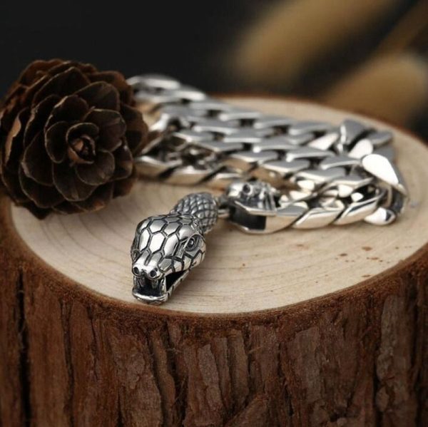 bracelet maille serpent homme