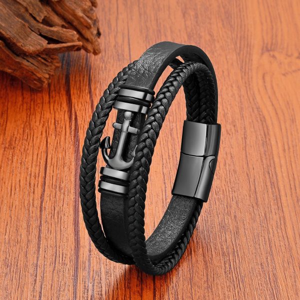 bracelet marin homme ancre