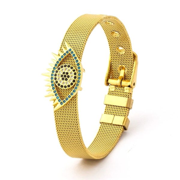 bracelet mauvais oeil acier inoxydable