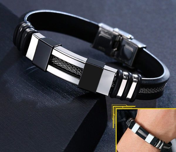 bracelet noir homme
